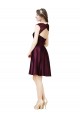 Satin & Lace Open Back Knee Length Square Neck A-Line Bridesmaid Dress Stockport