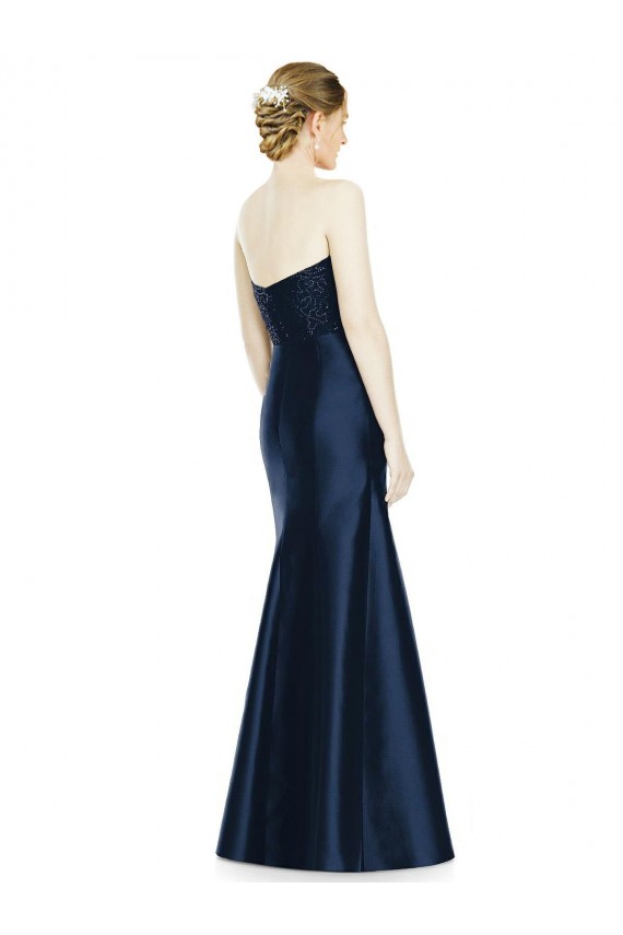 Satin Long Sweetheart Mermaid Evening Dress / Bridesmaid Dress Stockport