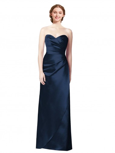 Satin Long Sweetheart A-Line Bridesmaid Dress Stockport