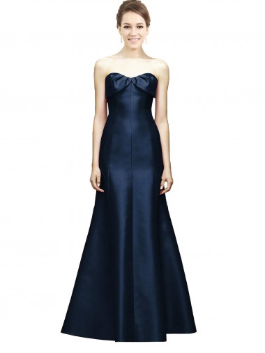 Satin Long Sweetheart Mermaid Bridesmaid Dress Stockport