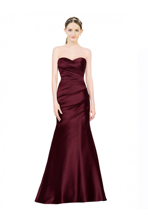 Satin Low Back Long Sweetheart Mermaid Formal Evening Gown / Prom Dress / Bridesmaid Dress Stockport