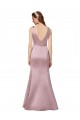 Satin V-Back Long V-Neck Sheath Formal Evening Gown / Prom Dress / Bridesmaid Dress Stockport