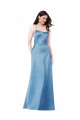 Satin Criss Cross Back Long Spaghetti Straps Sheath Formal Evening Gown / Prom Dress / Bridesmaid Dress Stockport