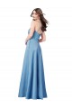 Satin Criss Cross Back Long Spaghetti Straps Sheath Formal Evening Gown / Prom Dress / Bridesmaid Dress Stockport