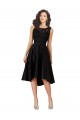 Satin & Lace Midi Length Illusion Neck A-Line High Low Bridesmaid Dress Stockport