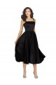Satin Knee Length Square Neck A-Line Prom Dress / Bridesmaid Dress Stockport