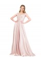Satin Long Off the Shoulder A-Line Formal Evening Gown / Prom Dress / Bridesmaid Dress Stockport
