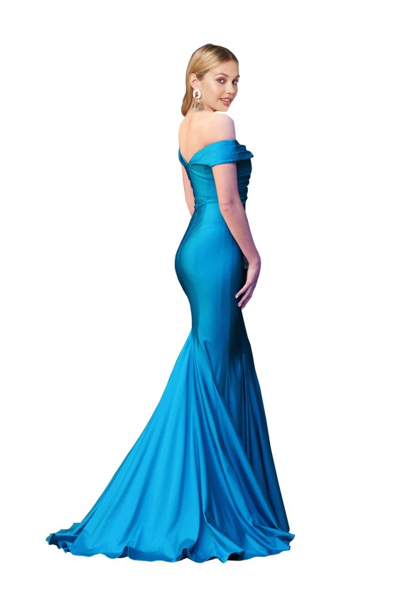 Satin Long Off the Shoulder Mermaid Formal Evening Gown / Prom Dress / Bridesmaid Dress Stockport