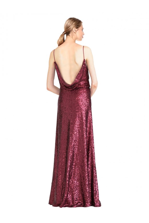Sequin Long Halter Neck A-Line Formal Evening Gown / Prom Dress / Bridesmaid Dress Stockport