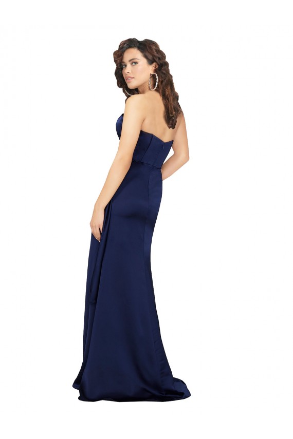 Silk like Satin Long Sweetheart A-Line Formal Evening Gown / Prom Dress / Bridesmaid Dress Stockport