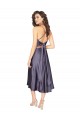 Silk like Satin Criss Cross Back Midi Length Scoop Neck A-Line Prom Dress / Bridesmaid Dress Stockport