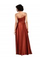 Silk like Satin Long One Shoulder Burnt Orange A-Line Black Tie Evening Gown / Prom Dress / Bridesmaid Dress Stockport