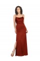Silk like Satin Low Back Long Spaghetti Straps Red A-Line Formal Evening Gown / Prom Dress / Bridesmaid Dress Stockport