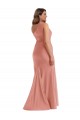 Silk like Satin Long One Shoulder Mermaid Black Tie Plus Size Evening Gown / Prom Dress / Bridesmaid Dress Stockport