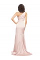 Silk like Satin Long One Shoulder Sheath Black Tie Evening Dress / Prom Dress / Bridesmaid Dress Stockport