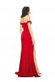 Silk like Satin Long Off the Shoulder Red A-Line Formal Evening Gown / Prom Dress / Bridesmaid Dress Stockport