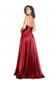 Silk like Satin Low Back Long Spaghetti Straps A-Line Black Tie Evening Dress / Prom Dress / Bridesmaid Dress Stockport