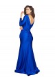 Silk like Satin V-Back Long V-Neck Royal Blue Mermaid Formal Evening Gown / Prom Dress / Bridesmaid Dress Stockport