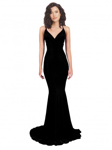 Spandex Open Back Long V-Neck Mermaid Formal Evening Gown / Prom Dress / Bridesmaid Dress Stockport