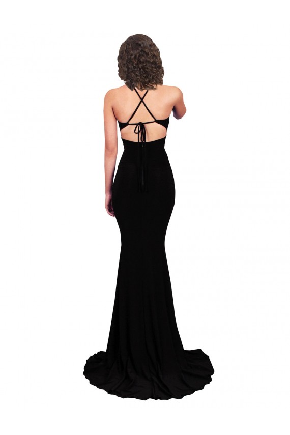 Spandex Open Back Long V-Neck Mermaid Formal Evening Gown / Prom Dress / Bridesmaid Dress Stockport