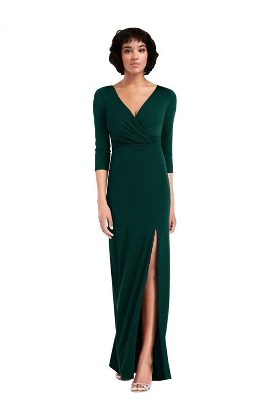Spandex V-Back Long V-Neck Trumpet Formal Evening Gown / Prom Dress / Bridesmaid Dress Stockport