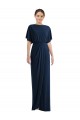 Spandex Open Back Long Bateau Neck Sheath Semi Formal Evening Dress / Prom Dress / Bridesmaid Dress Stockport