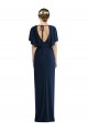 Spandex Open Back Long Bateau Neck Sheath Semi Formal Evening Dress / Prom Dress / Bridesmaid Dress Stockport