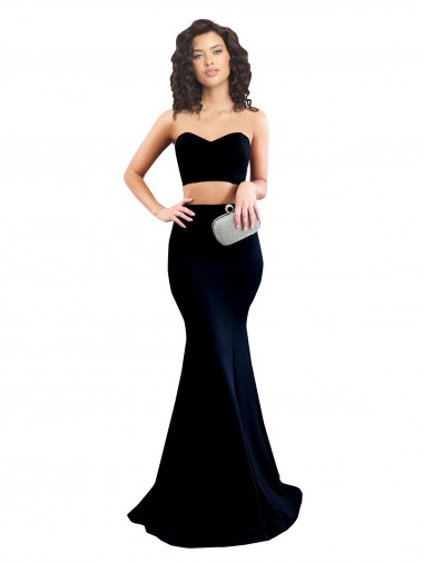 Stretch Crepe Low Back Long High Neck Mermaid Formal Evening Gown / Prom Dress / Bridesmaid Dress Stockport
