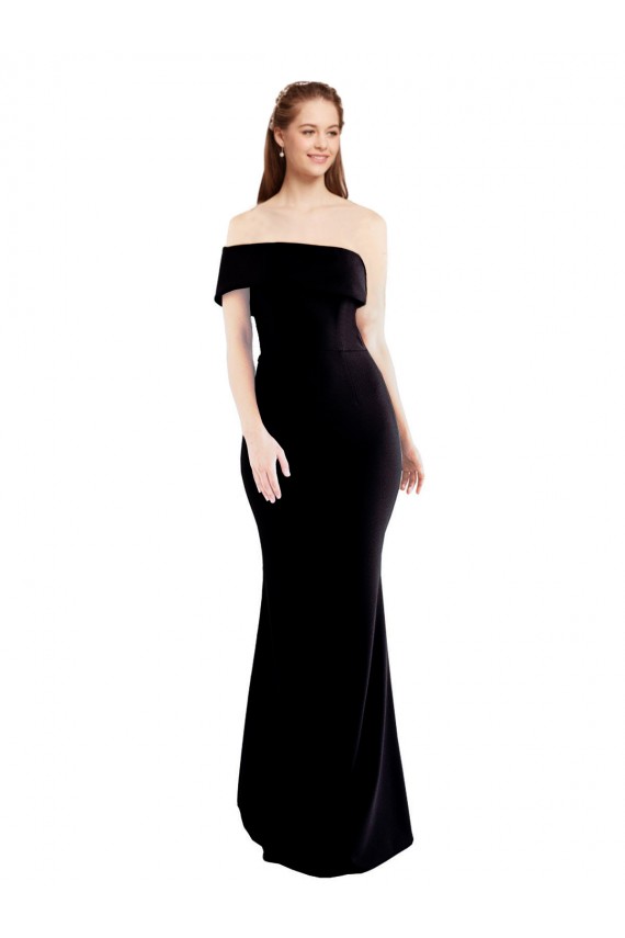 Stretch Crepe Keyhole Back Long One Shoulder Mermaid Formal Evening Gown / Prom Dress / Bridesmaid Dress Stockport