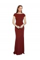 Stretch Crepe Keyhole Back Long Round Neck Mermaid Formal Evening Gown / Prom Dress / Bridesmaid Dress Stockport