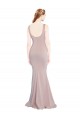 Stretch Crepe Long Scoop Neck Mermaid Formal Evening Gown / Prom Dress / Bridesmaid Dress Stockport