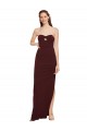 Stretch Crepe Long Strapless Sheath Formal Evening Gown / Prom Dress / Bridesmaid Dress Stockport