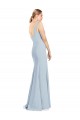 Stretch Crepe Low Back Long V-Neck Trumpet Bridesmaid Dress / Formal Dress Stockport