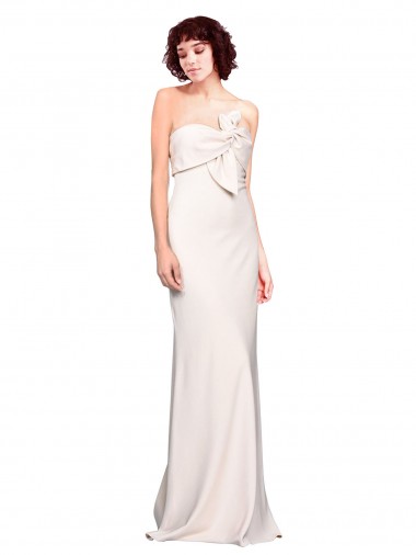 Stretch Crepe Long Strapless Mermaid Prom Dress / Bridesmaid Dress Stockport