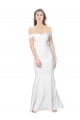 Stretch Crepe Low Back Long Off the Shoulder Mermaid Formal Dress / Bridesmaid Dress Stockport