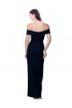 Stretch Crepe Long Off the Shoulder Black Mermaid Formal Dress / Bridesmaid Dress Stockport