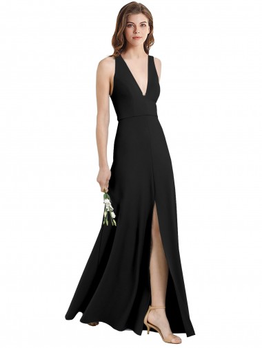 Stretch Crepe Long Halter Neck Sheath Formal Evening Gown / Prom Dress / Bridesmaid Dress Stockport