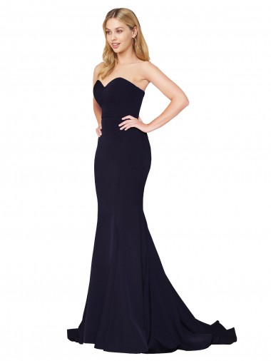 Stretch Crepe Sweep Train Sweetheart Mermaid Formal Evening Gown / Prom Dress / Bridesmaid Dress Stockport