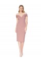 Stretch Crepe Knee Length Off the Shoulder Mermaid Black Tie Evening Gown / Prom Dress / Bridesmaid Dress Stockport