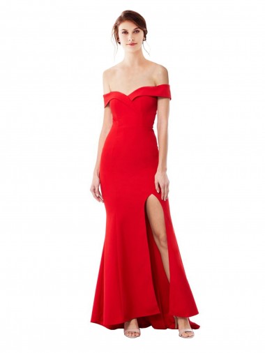 Stretch Crepe Long Off the Shoulder Mermaid Formal Evening Dress / Prom Dress / Bridesmaid Dress Stockport