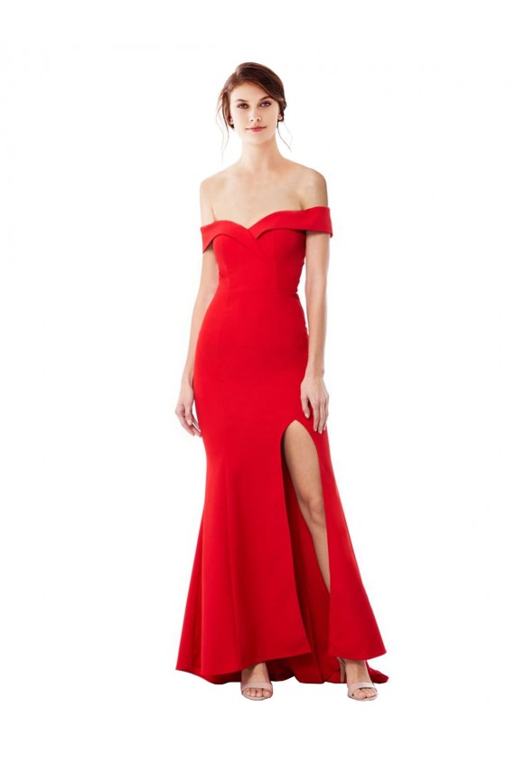 Stretch Crepe Long Off the Shoulder Mermaid Formal Evening Dress / Prom Dress / Bridesmaid Dress Stockport