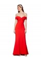 Stretch Crepe Long Off the Shoulder Red Mermaid Bridesmaid Dress / Formal Dress Stockport