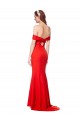 Stretch Crepe Long Off the Shoulder Red Mermaid Bridesmaid Dress / Formal Dress Stockport