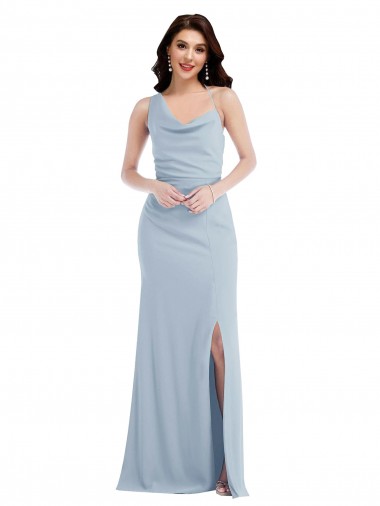 Stretch Crepe Long One Shoulder Trumpet Formal Dress / Bridesmaid Dress Stockport