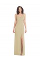 Stretch Crepe Low Back Long Square Neck Trumpet Formal Evening Gown / Prom Dress / Bridesmaid Dress Stockport