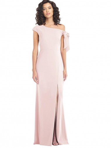 Stretch Crepe Long Off the Shoulder Pink Trumpet Formal Evening Gown / Prom Dress / Bridesmaid Dress Stockport