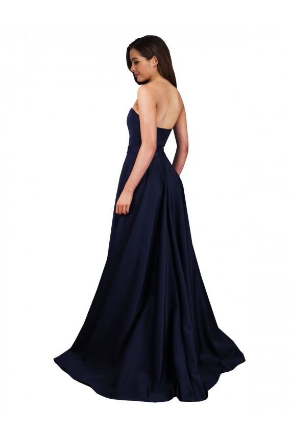 Stretch Crepe Low Back Long Sweetheart A-Line Formal Dress / Bridesmaid Dress Stockport