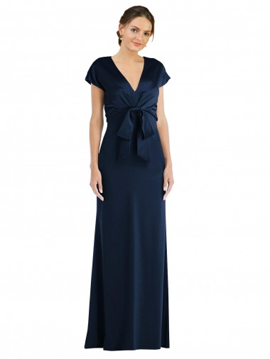 Stretch Crepe Keyhole Back Long Off the Shoulder Trumpet Formal Evening Gown / Prom Dress / Bridesmaid Dress Stockport