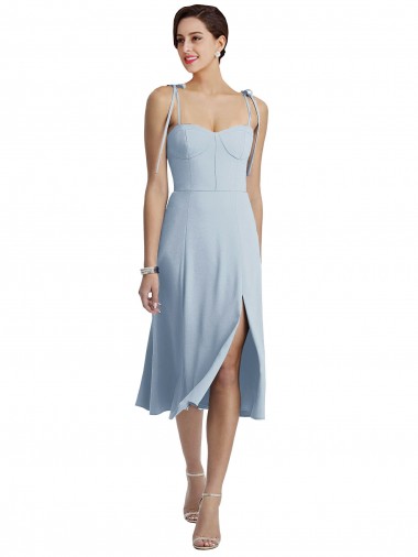 Stretch Crepe Midi Length Sweetheart A-Line Evening Gown / Prom Dress / Bridesmaid Dress Stockport