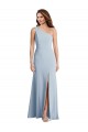Stretch Crepe Long One Shoulder Light Sky Blue Trumpet Formal Evening Gown / Prom Dress / Bridesmaid Dress Stockport